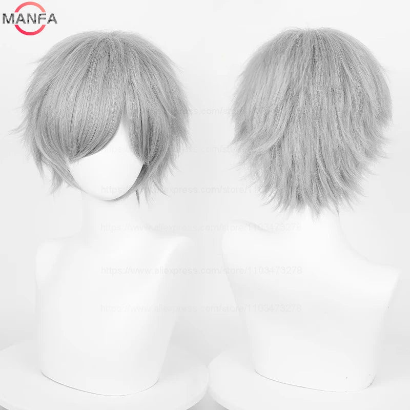 Short Cosplay Wig – 30cm Straight Heat Resistant Synthetic Hair