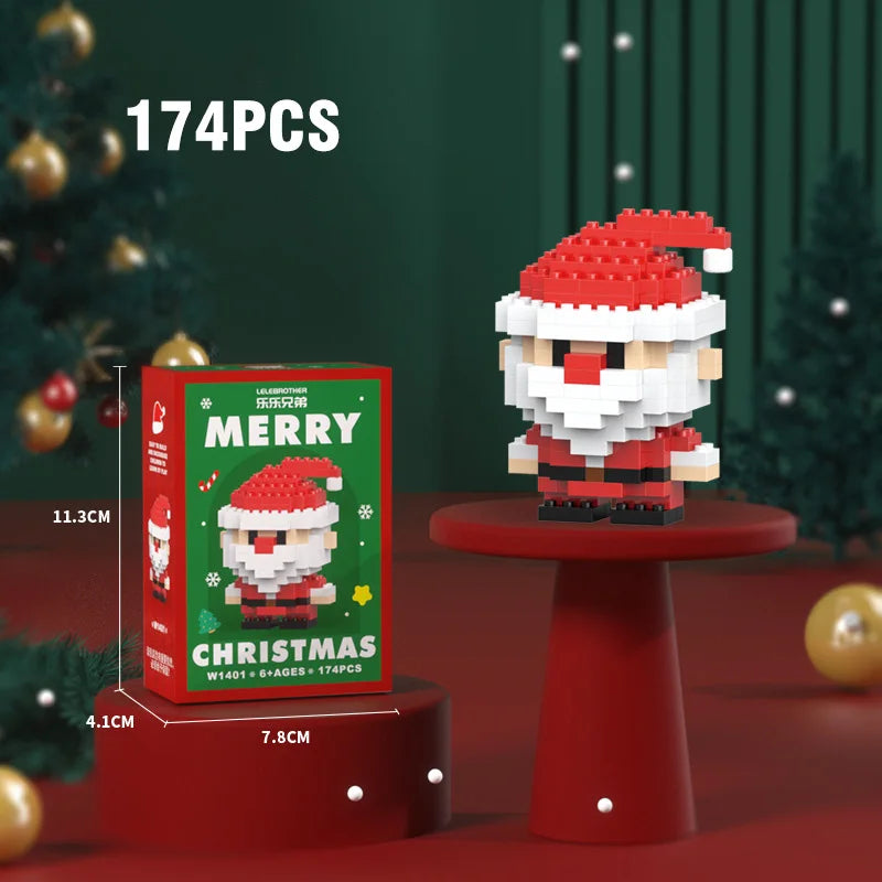 Christmas Building Blocks Set, Micro DIY Holiday Decoration Toy