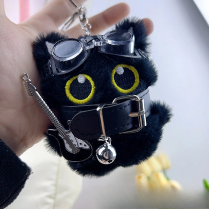 Plush Cat Keychain Black Cat Bag Charm Soft Cute Accessory