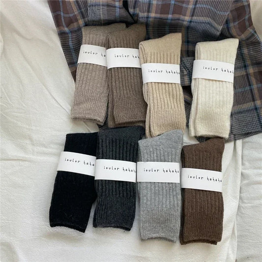 Women's Thermal Socks, Thick Wool Blend Warm Crew Socks