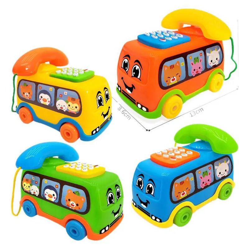 Educational Toy Bus with Phone and Music for Toddlers