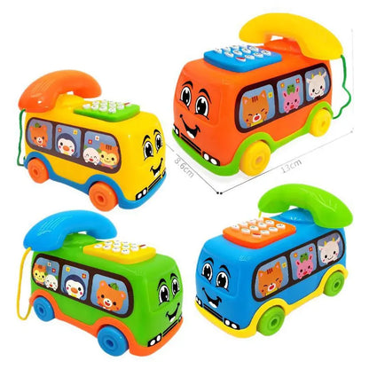 Educational Toy Bus with Phone and Music for Toddlers