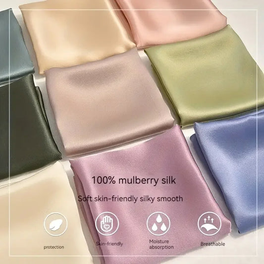 100% Silk Scarf for Women, 53x53cm Square Hair Scarf
