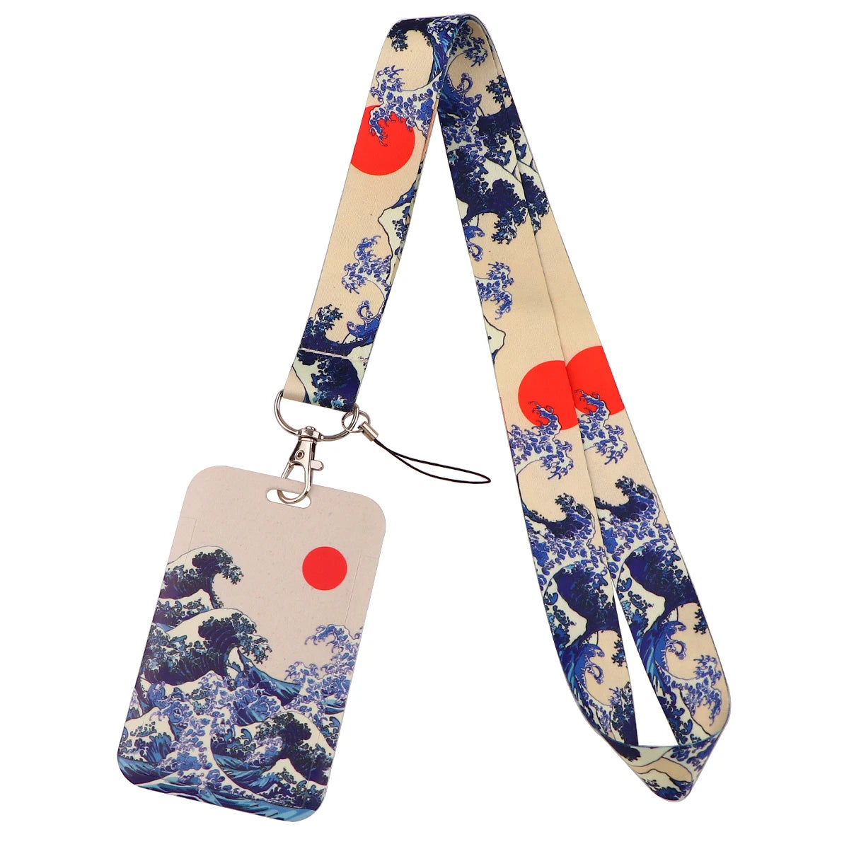 Credential Holder Lanyard with ID Card Sleeve & Metal Clip
