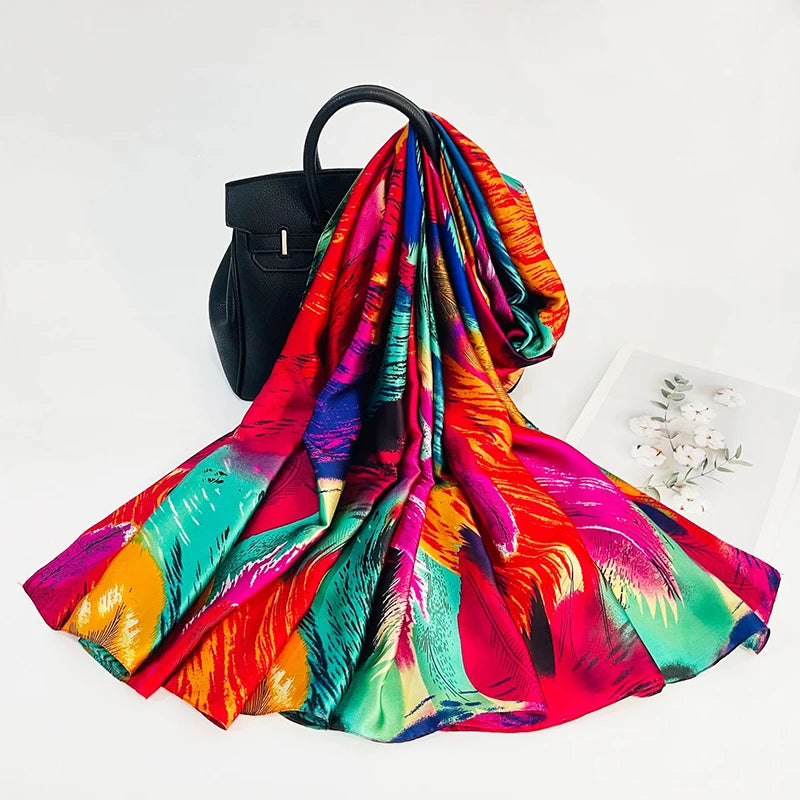Women's Long Scarf – Smooth Polyester Shawl for All Seasons