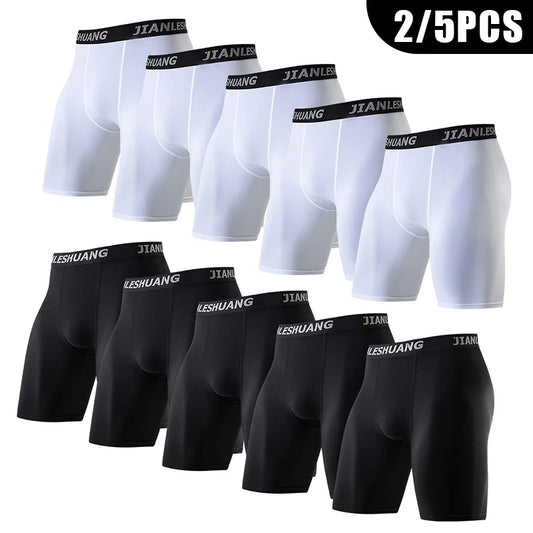 Men's Long Boxer Briefs for Sports, Running & Training
