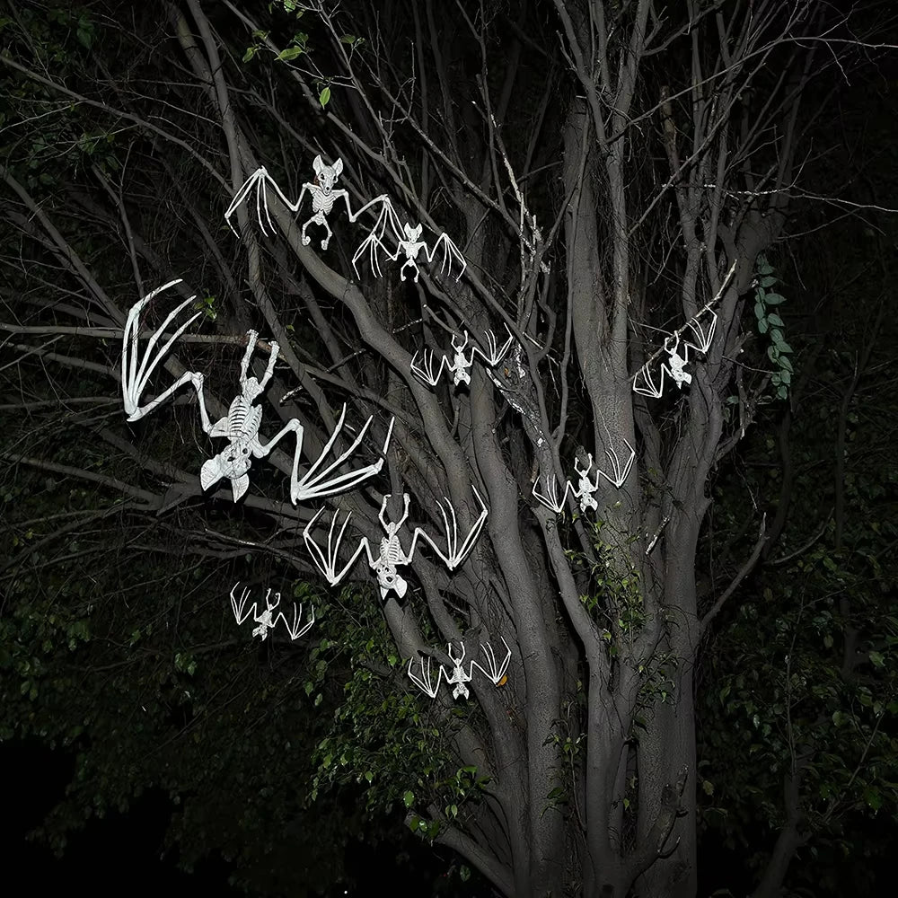 Halloween Bat Skeleton, Creepy Plastic Skeleton Decoration