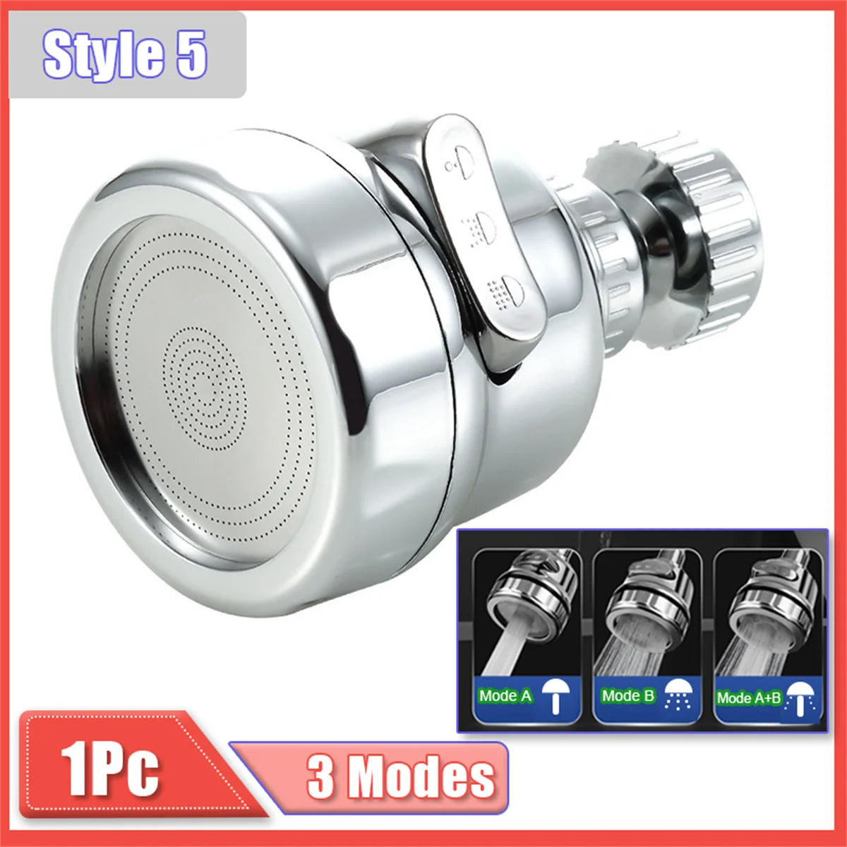 Kitchen Faucet Extender 360° Rotating Water Flow Adapter