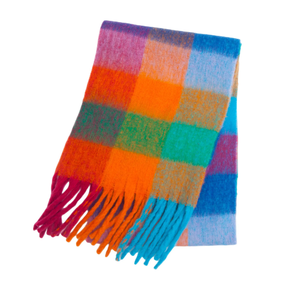 Pashmina Scarf for Women, Warm Plaid Winter Shawl Wrap