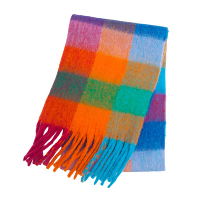 Pashmina Scarf for Women, Warm Plaid Winter Shawl Wrap