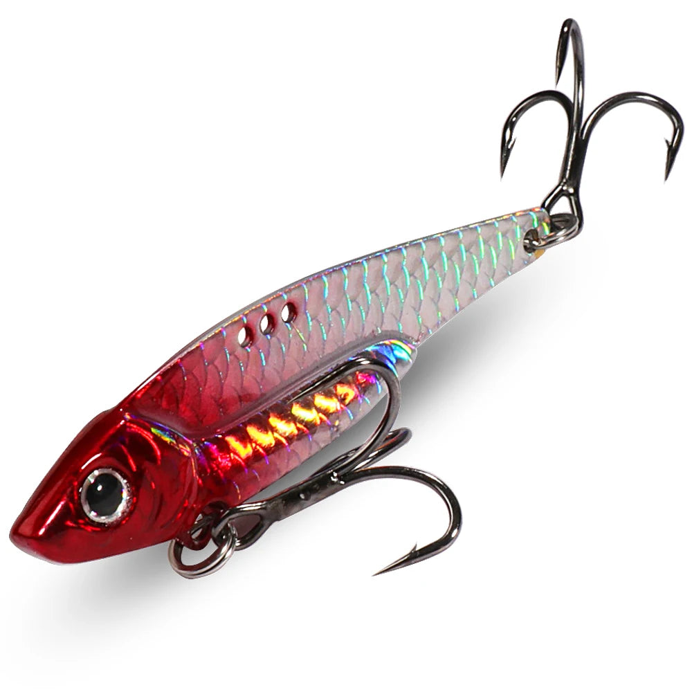 Vibration Fishing Lure Sinking Blade Bait with Treble Hook