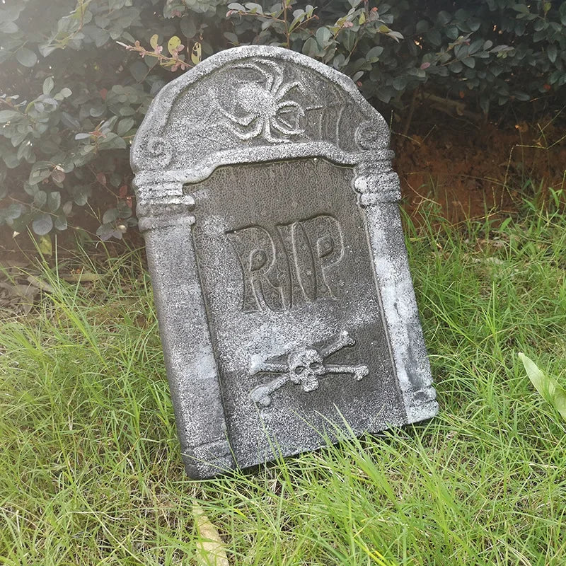 Halloween Tombstone Decorations, 4-Piece Graveyard Yard Props