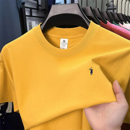 Men's Cotton T-Shirts 100% Cotton Short Sleeve Casual O-Neck