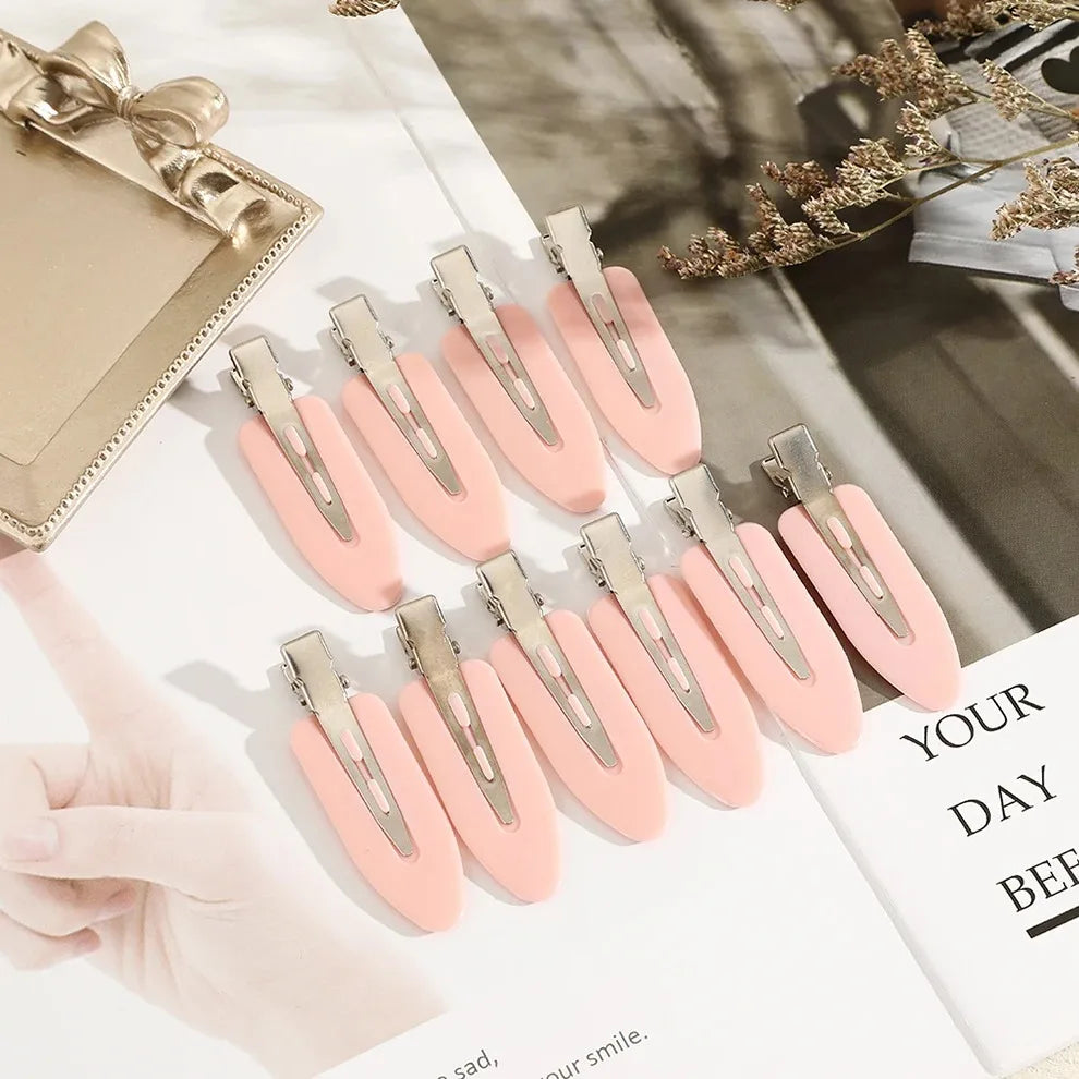 10pc Seamless Hair Clips for Side Bangs and Face Washing