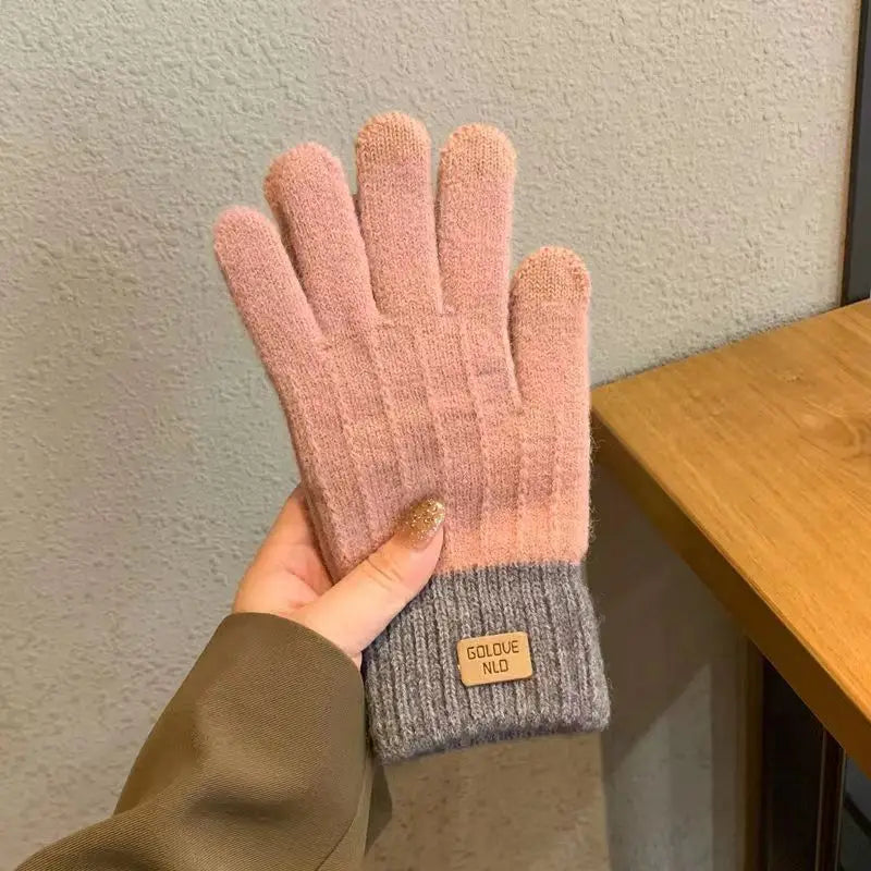 Winter Gloves Touchscreen Warm Knit Gloves for Outdoor Activities