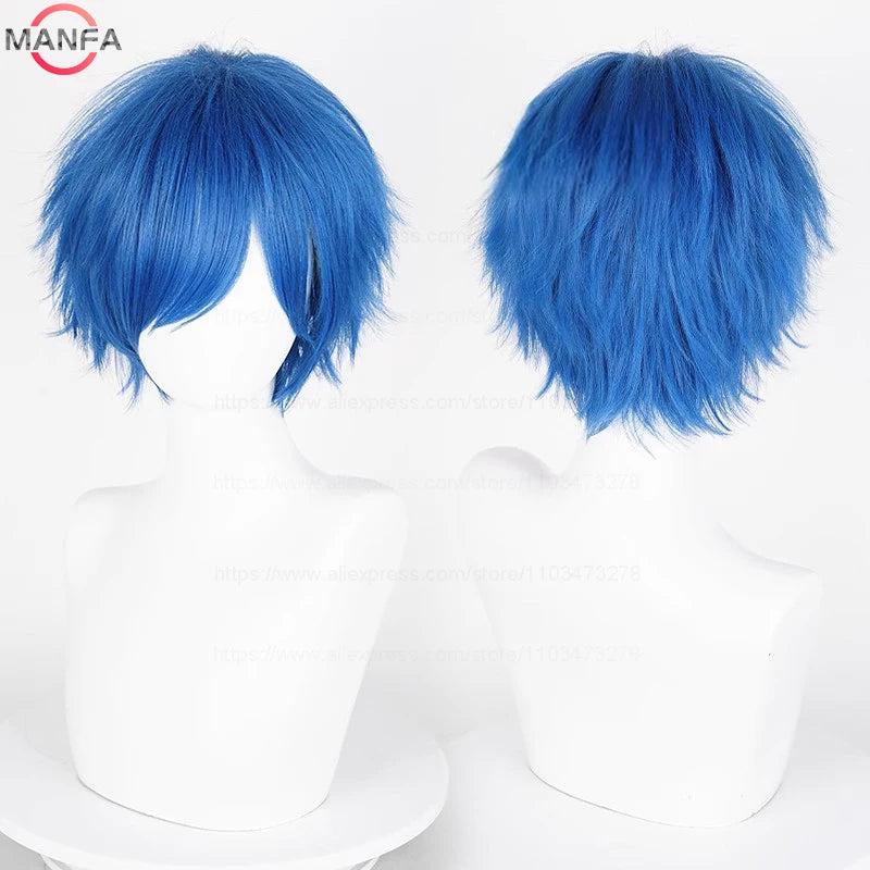 Short Cosplay Wig – 30cm Straight Heat Resistant Synthetic Hair