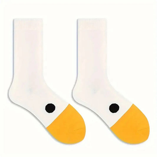 Women's Cartoon Socks, Cute Funny Goose Casual Socks