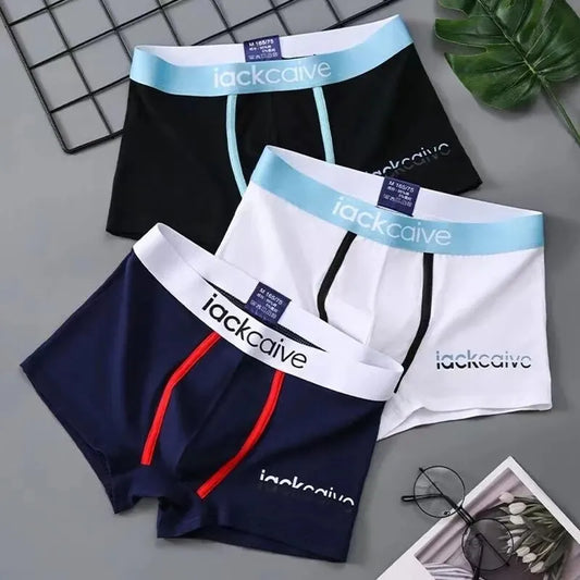 Men's Boxer Shorts 3-Pack Cotton Breathable Underwear M-3XL