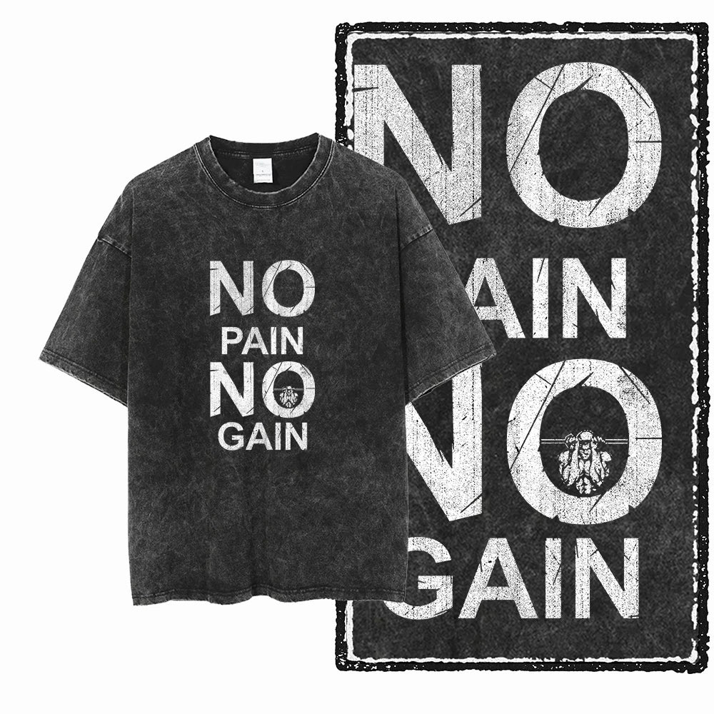 Men’s Graphic T-Shirt Acid Washed Cotton Streetwear