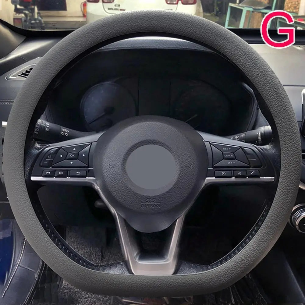 Silicone Steering Wheel Cover Universal Anti Slip Stretch Fit