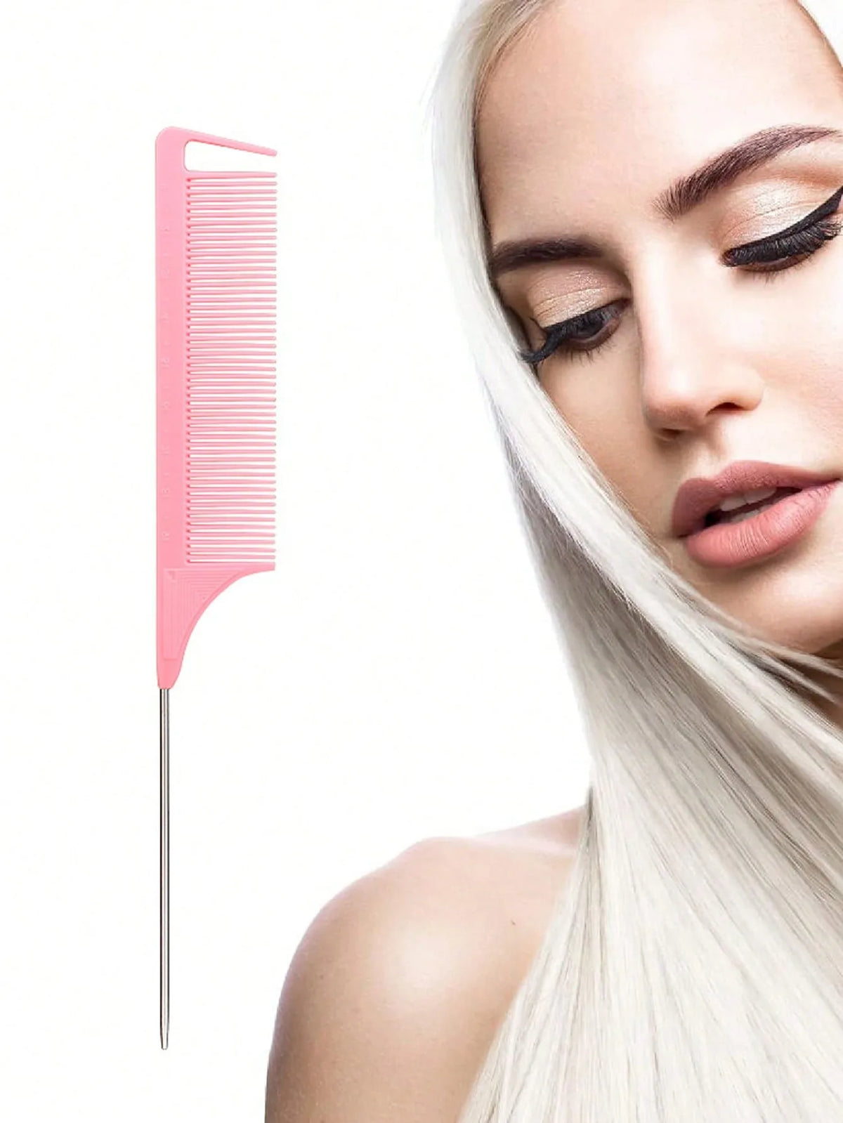 Stainless Steel Tail Comb Pointed Hair Sectioning & Wig Styling Comb