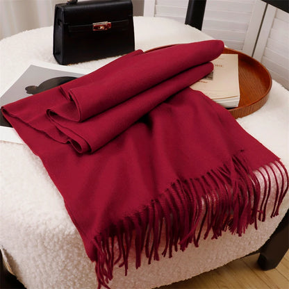 Women's Winter Scarf – Long Warm Solid Shawl Wrap