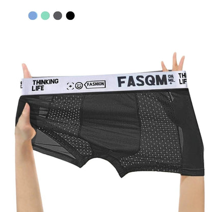 Men's Boxer Briefs Ice Silk Breathable Stretch Trunks