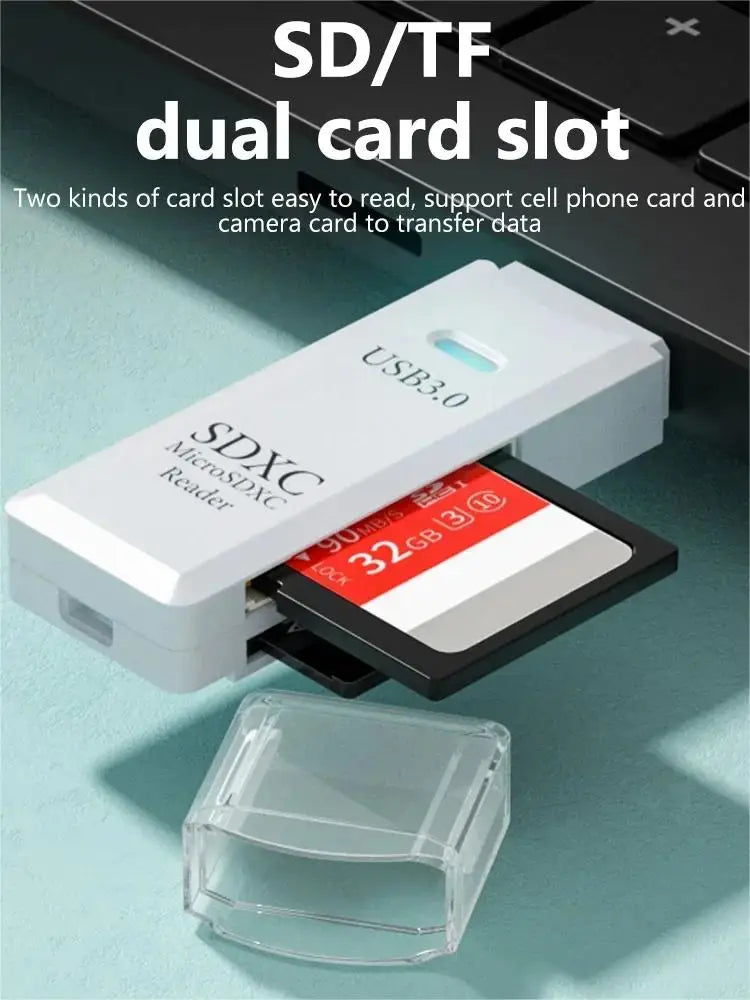 USB 3.0 Card Reader for SD and Micro SD TF Memory Cards