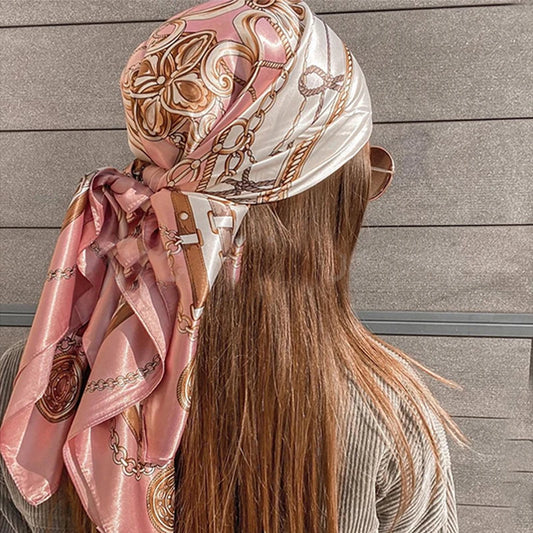 Women’s Square Scarf – 90cm Printed Shawl & Head Wrap