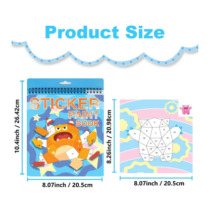 Sticker Activity Book for Kids, Sticker by Number Travel Toy