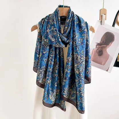 Women's Polyester Scarf, Soft Long Shawl for Beach & Everyday Wear