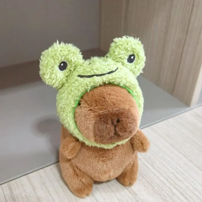 Capybara Plush Toy – Cute Winged Hoodie Stuffed Animal 12cm