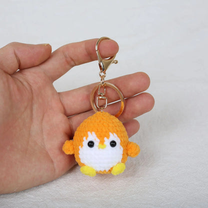 Penguin Keychain Cute Knitted Animal Keyring for Bags and Keys