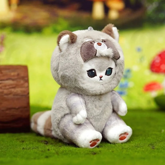 Plush Cat Keychain  Cute Long-Tailed Cat Bag Charm