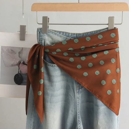 Women’s Scarf Triangular Tie Dye Head Scarf for Spring