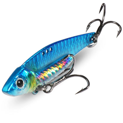 Vibration Fishing Lure Sinking Blade Bait with Treble Hook