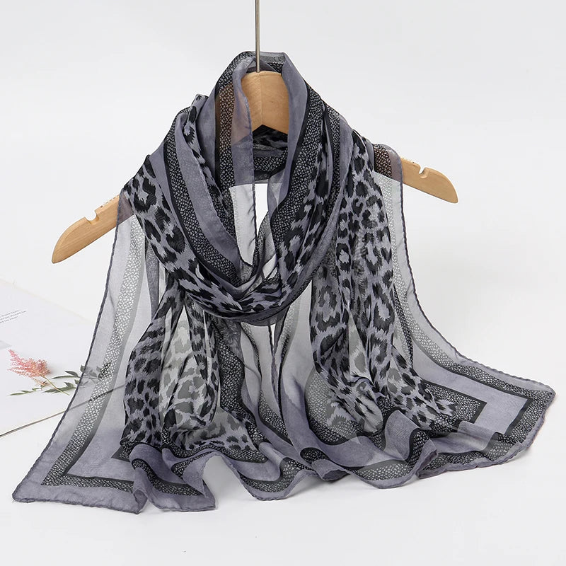 Chiffon Scarf for Women, 50×160cm Lightweight Summer Shawl