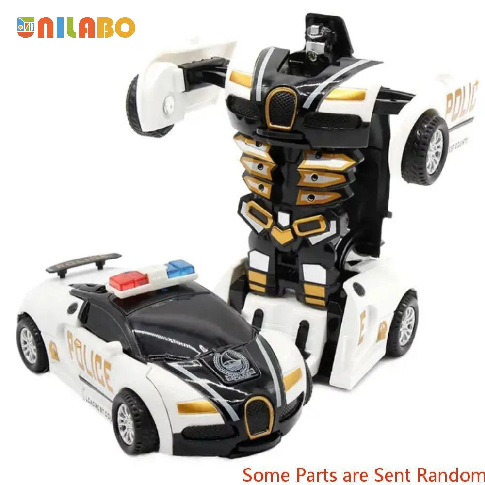 Transformable Robot Car Toy Diecast Educational Toy for Kids