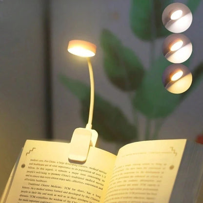 Clip On Book Light LED Portable Reading Lamp 3 Color Dimmable