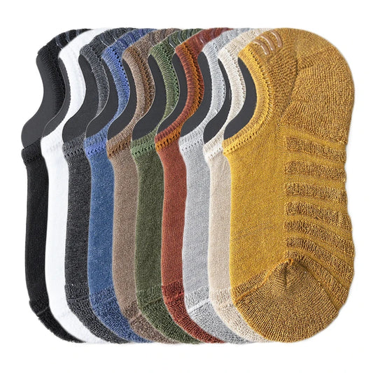 Men’s Cotton Ankle Socks 5 Pairs Breathable Low Cut Casual