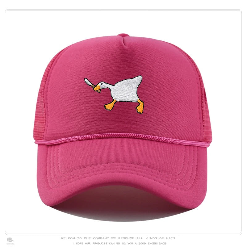 Embroidered Baseball Cap with Goose Design for Men & Women