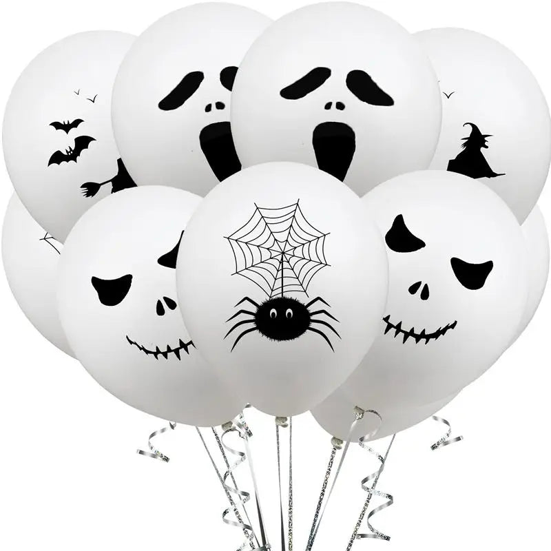 Halloween Balloons 12PCS Ghost Spider Bat Pumpkin Party Decorations