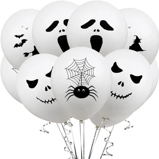 Halloween Balloons 12PCS Ghost Spider Bat Pumpkin Party Decorations