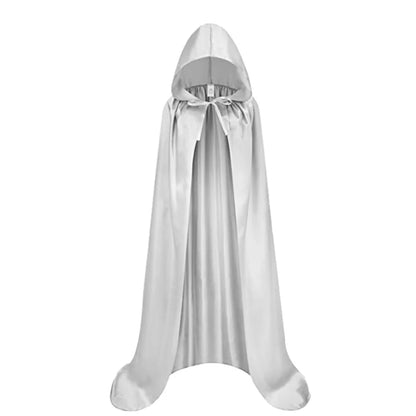 Black Hooded Cloak – Unisex Long Halloween Costume Cape