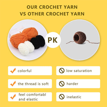 Crochet Kit for Beginners Animal DIY Craft Set with Yarn and Hooks