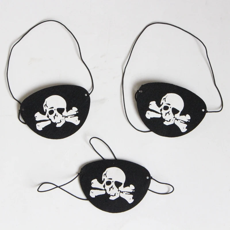 Pirate Eye Patch 12PCS Felt Halloween Costume Accessories