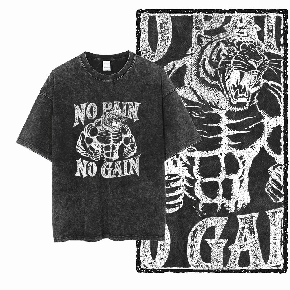 Men’s Graphic T-Shirt Acid Washed Cotton Streetwear