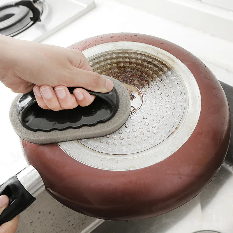 Emery Cleaning Sponge with Handle for Kitchen & Bathroom