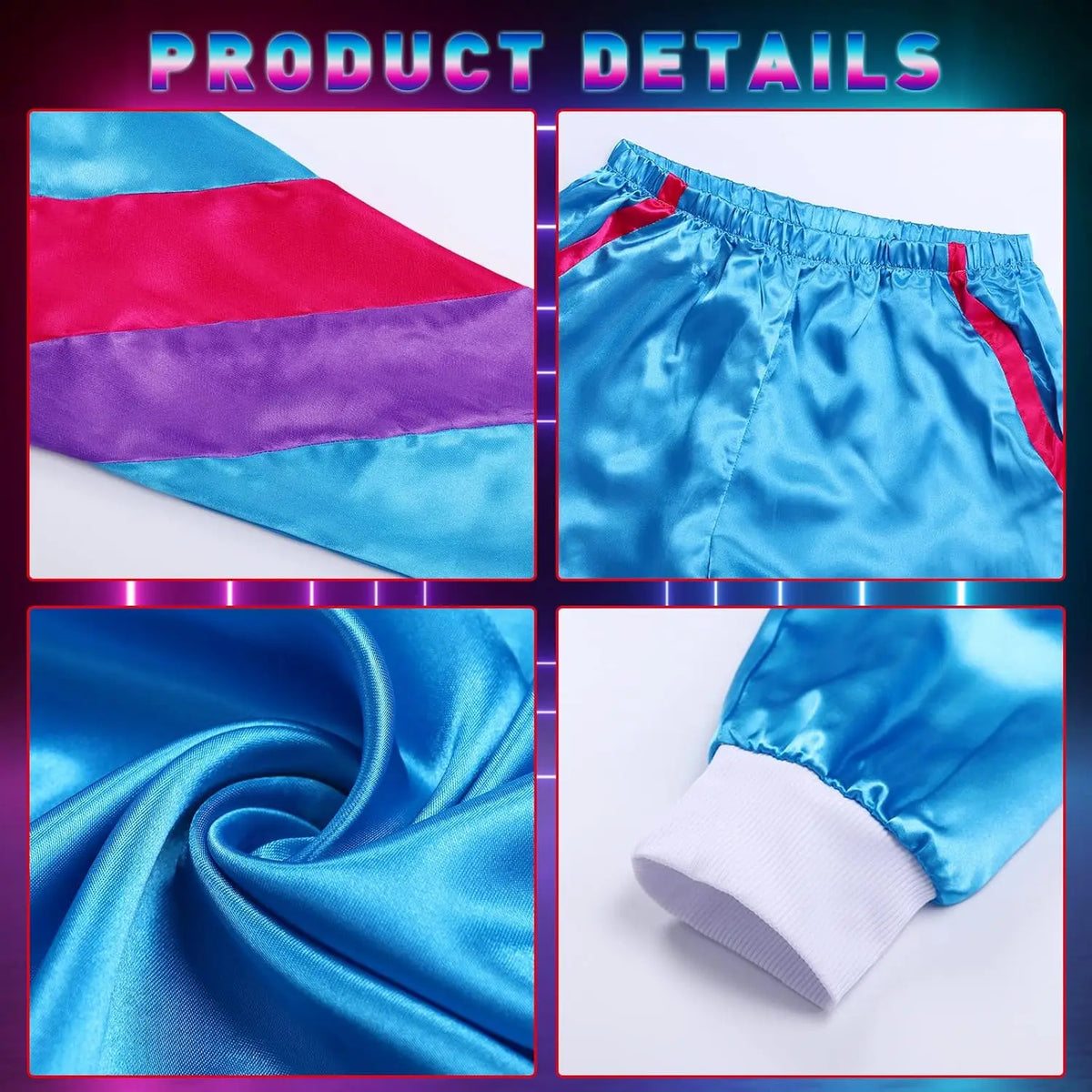Men's Retro Tracksuit Costume – 80s & 90s Windbreaker Set