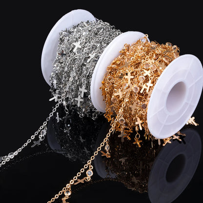 DIY Jewelry Chain, Copper Beaded Chain for Jewelry Making